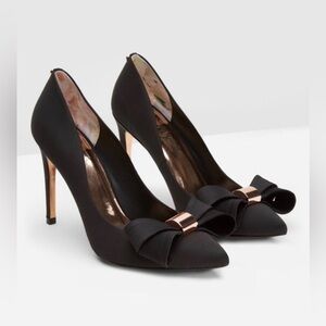 Ted Baker Bow Satin Black   Heels Size 36